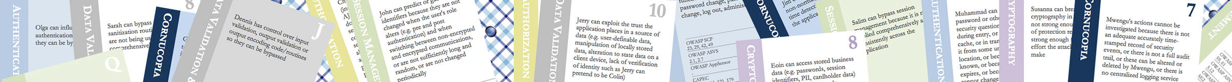 OWASP Cornucopia Website App Edition playing cards
